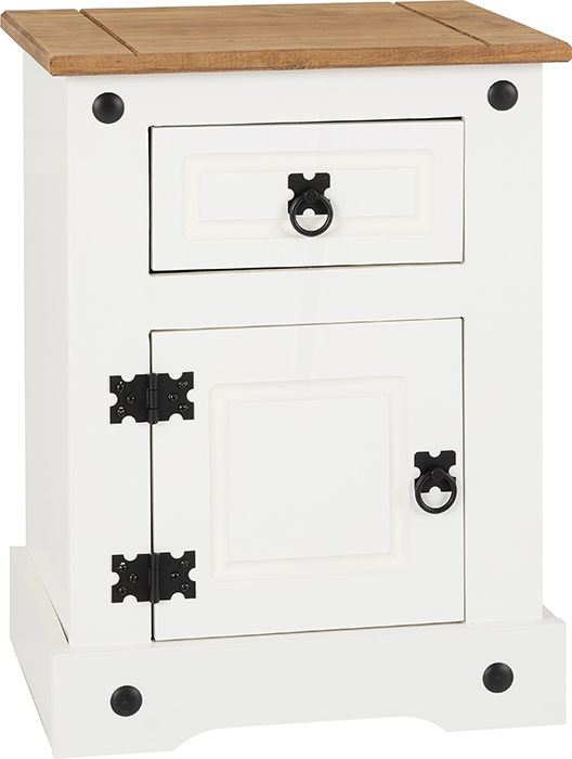Corona Petite Bedside In White Pine